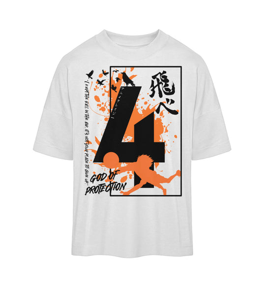 "God Of Protection" Front Organic Oversized Shirt