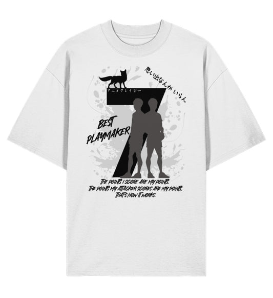 "Best Playmaker" Front Organic Oversized Shirt
