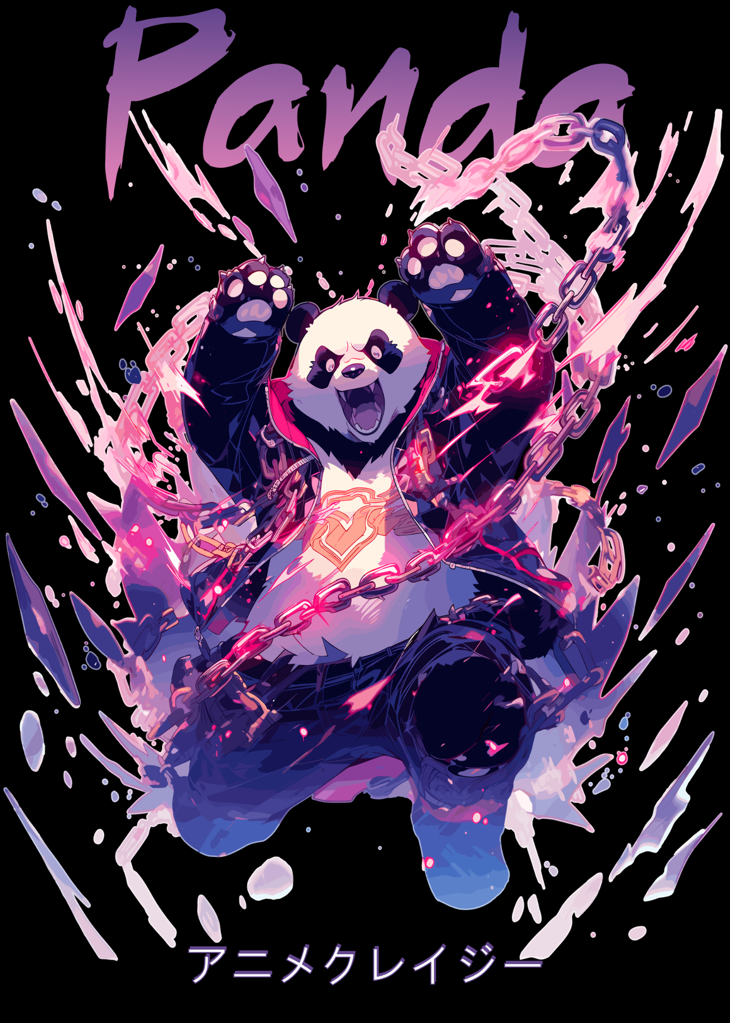 "Screaming Panda" Unisex Organic Shirt