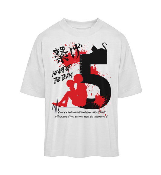 "Heart Of The Team" Front Organic Oversized Shirt