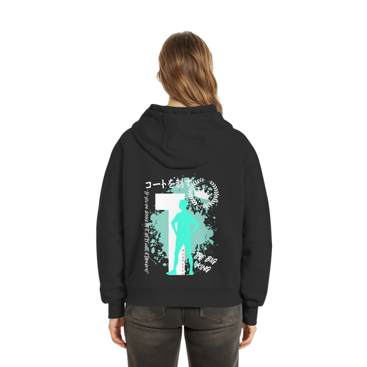 "The Big King" Back Black Fluffy Boxcut Hoodie