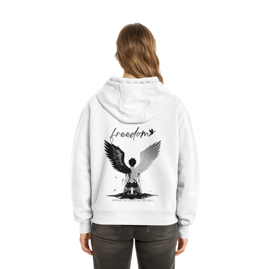 "Freedom" Back Fluffy Boxcut Hoodie