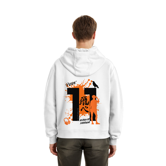 "Pride" Back White Fluffy Boxcut Hoodie
