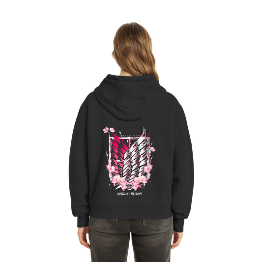 "Petals of Liberation“ Back Fluffy Boxcut Zipper