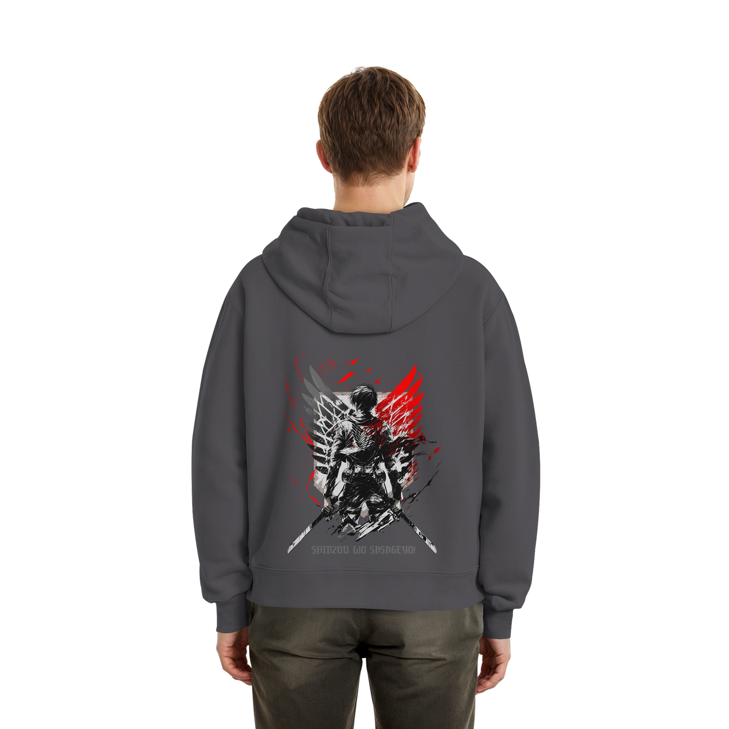 "Wings of Resolve" Back Fluffy Boxcut Zipper