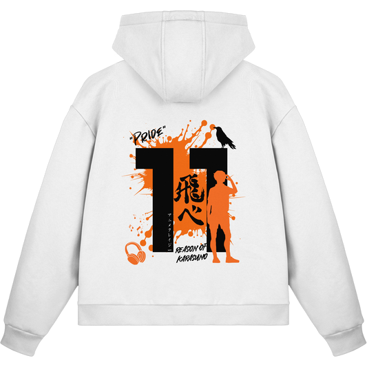 "Pride" White Fluffy Boxcut Zipper
