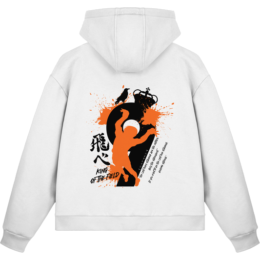 "King Of The Field 2.0" White Fluffy Boxcut Zipper