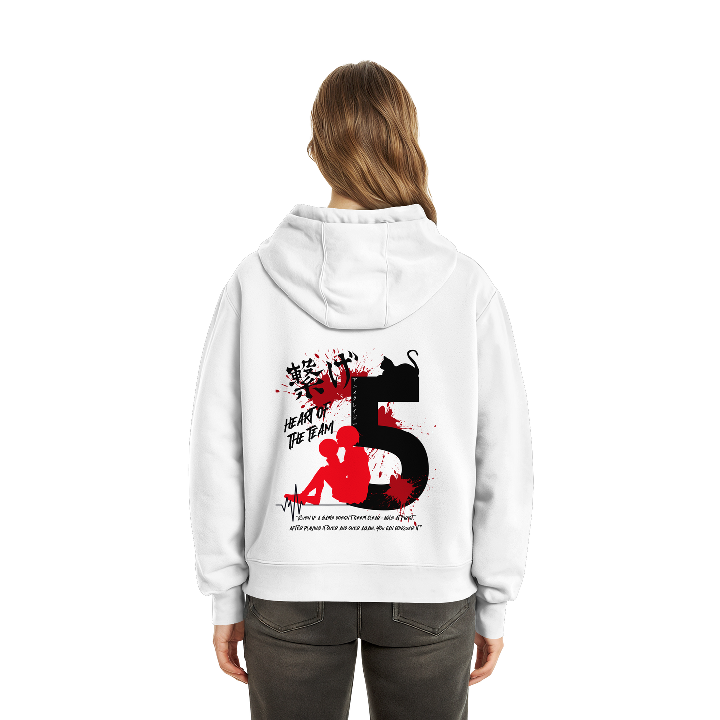 "Heart Of The Team" White Fluffy Boxcut Zipper