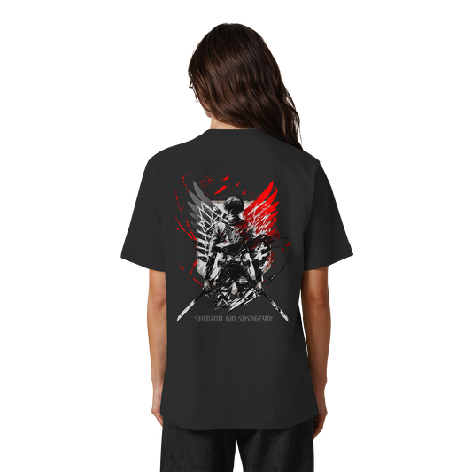"Wings of Resolve" Back Heavy Oversized Organic Shirt