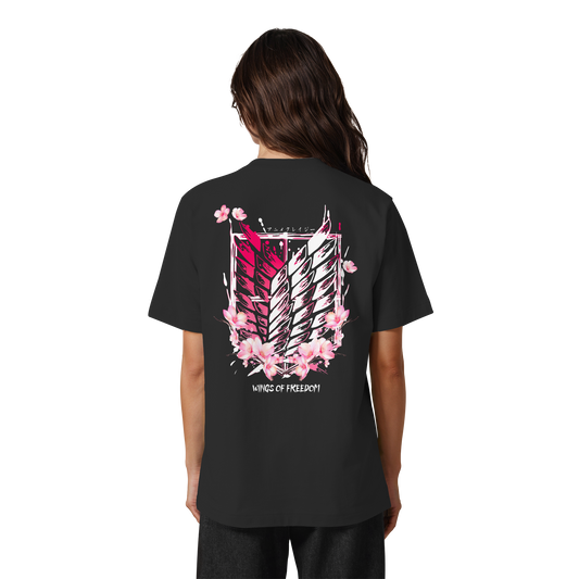 "Petals of Liberation“ Back Heavy Oversized Organic Shirt