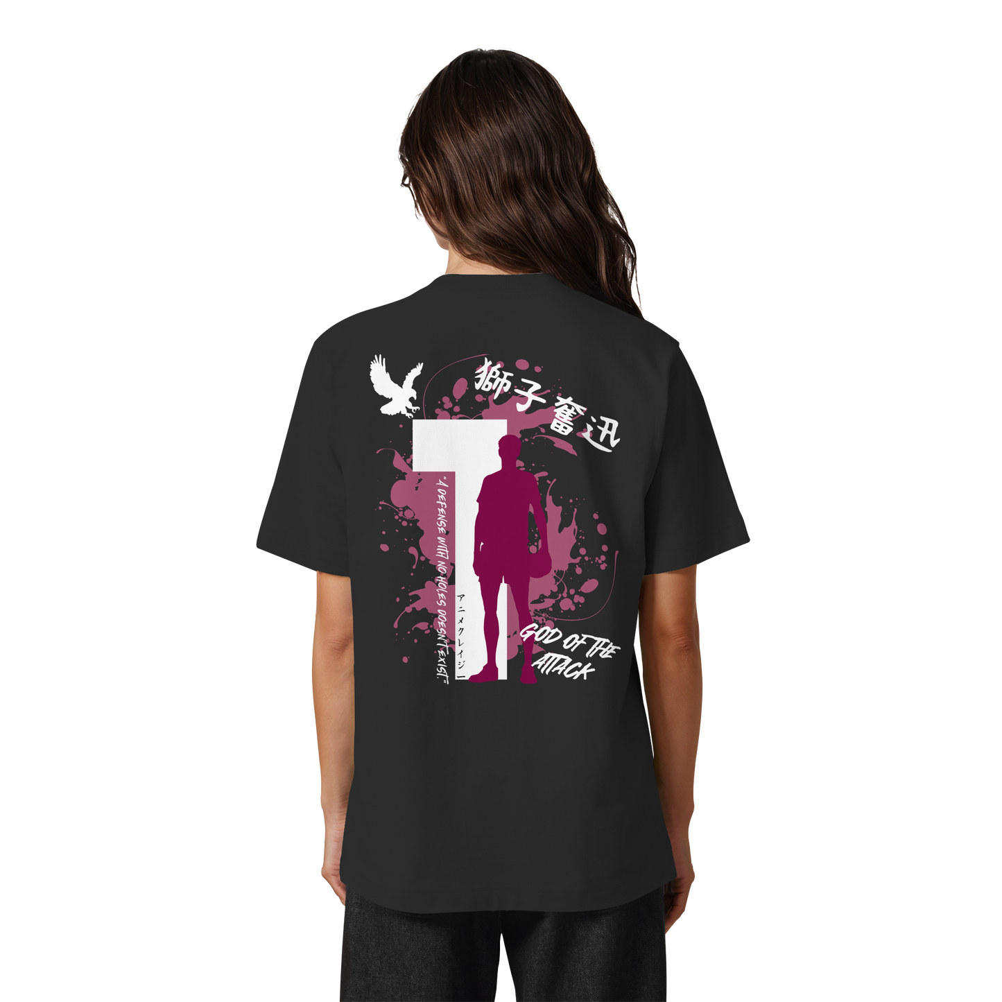 "God Of The Attack" Back Organic Heavy Oversized Shirt