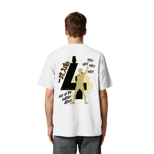 "Ace Of The Outside Attack" Back Organic Heavy Oversized Shirt