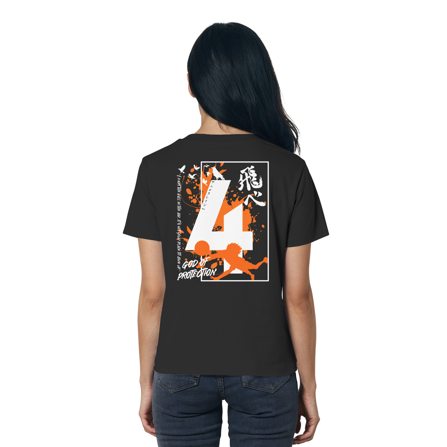 "God Of Protection" Back Black Women Organic Shirt