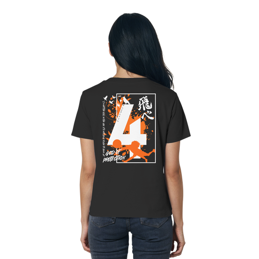 "God Of Protection" Back Black Women Organic Shirt