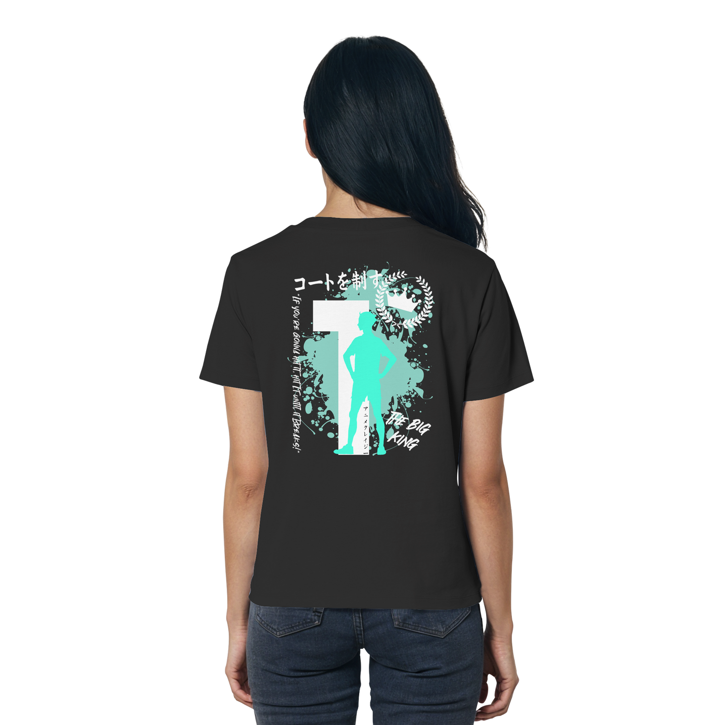 "The Big King" Back Black Women Organic Shirt