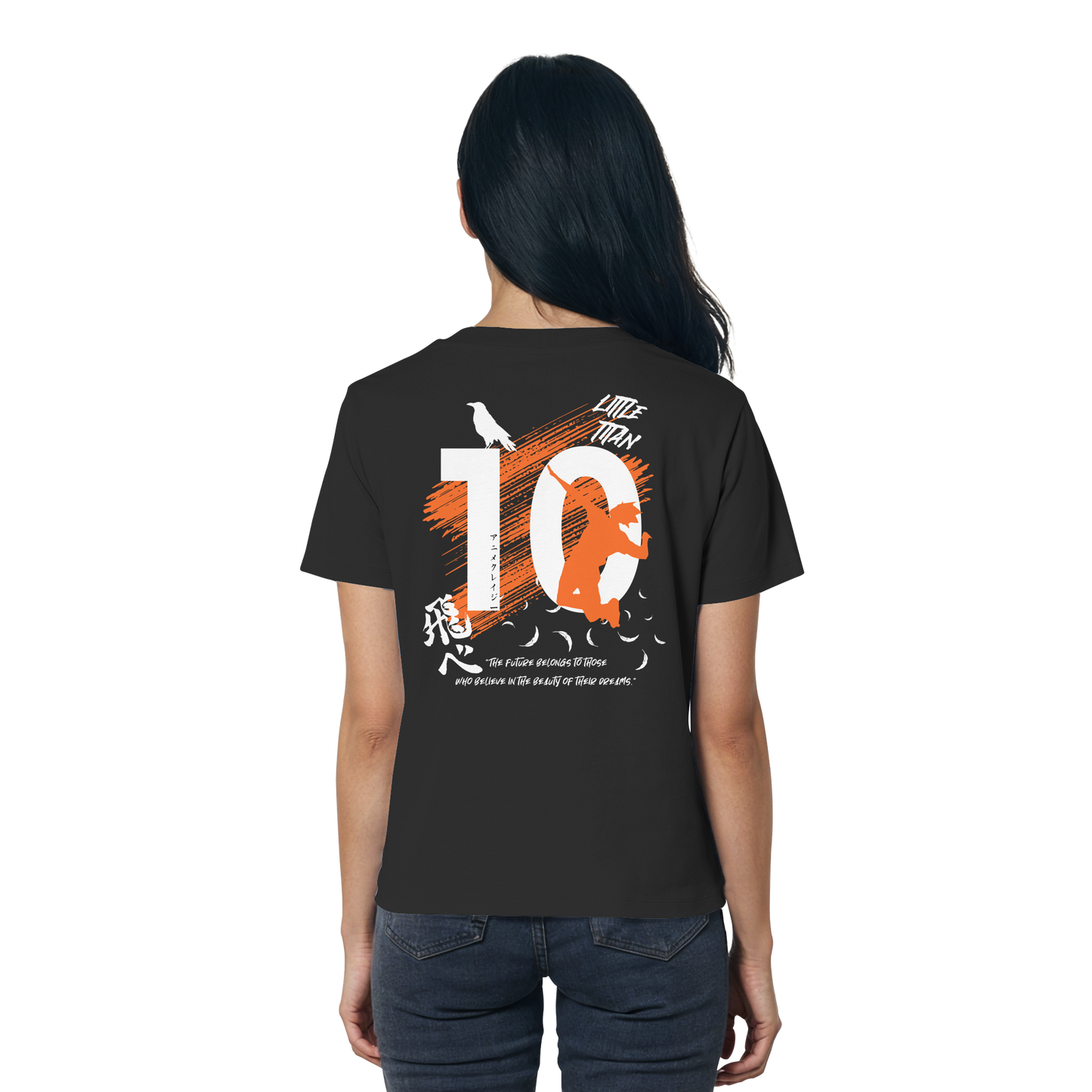"Little Titan" Back Black Women Organic Shirt
