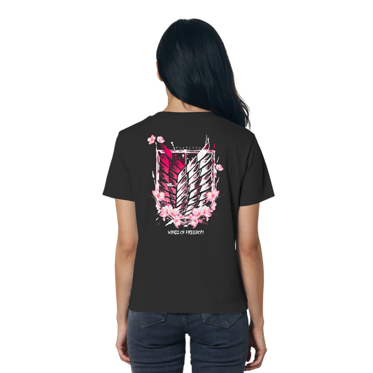 "Petals of Liberation“ Back Women Organic Shirt