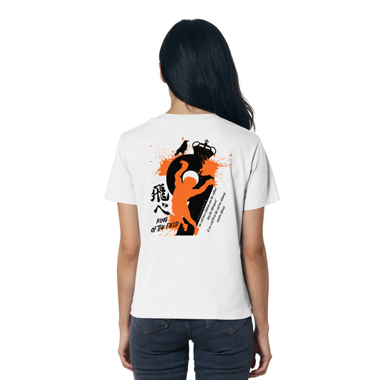 "King Of The Field 2.0" Back White Women Organic Shirt