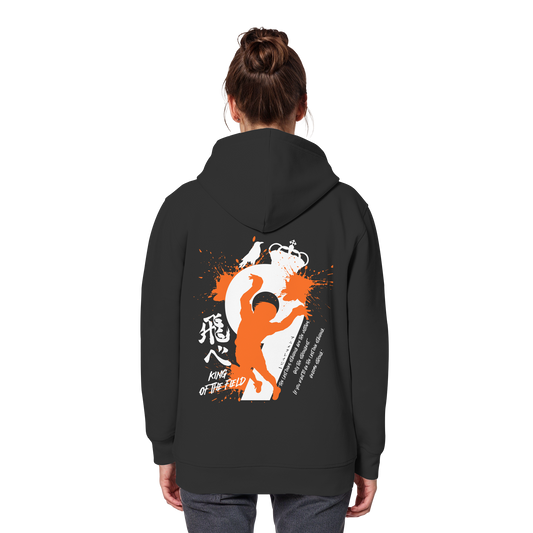 "King Of The Field 2.0" Back Black Organic Classic Hoodie