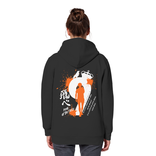 "King Of The Field" Back Black Organic Classic Hoodie