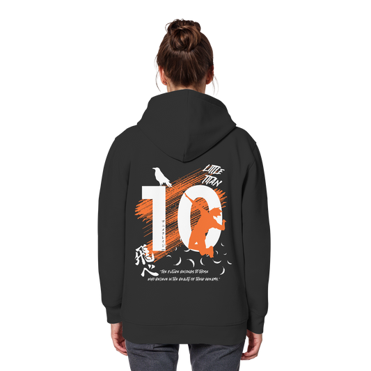 "Little Titan" Back Black Organic Classic Hoodie