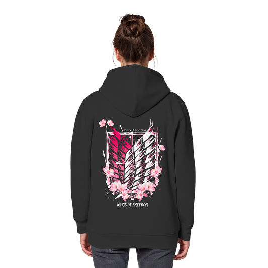 "Petals of Liberation“ Back Organic Classic Hoodie