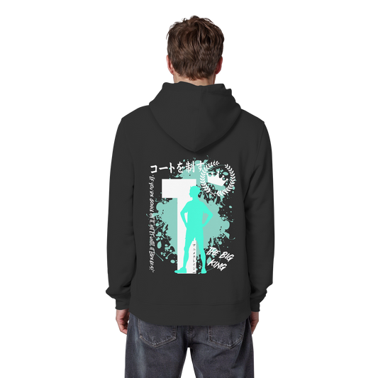 "The Big King" Back Black Organic Classic Hoodie