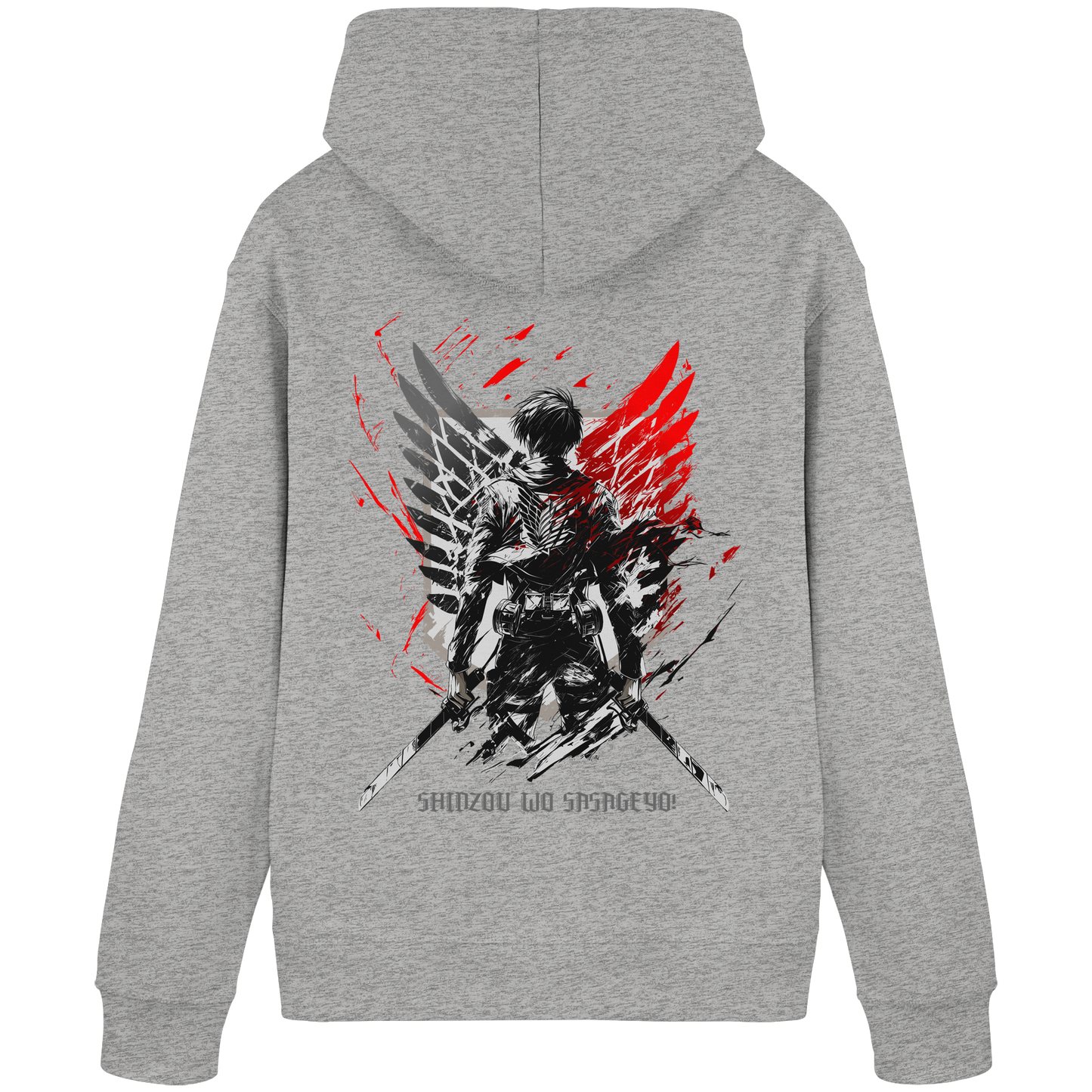 "Wings of Resolve" Back Organic Classic Hoodie