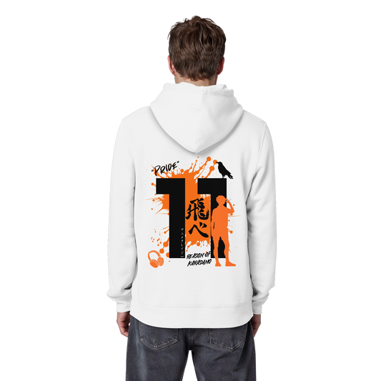 "Pride" Back White Organic Classic Hoodie