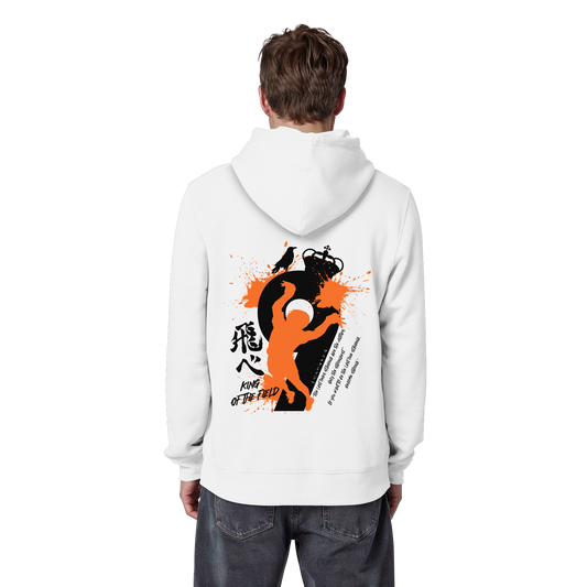 "King Of The Field 2.0" Back White Organic Classic Hoodie