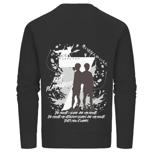 "Best Playmaker" Back Organic Unisex Sweatshirt