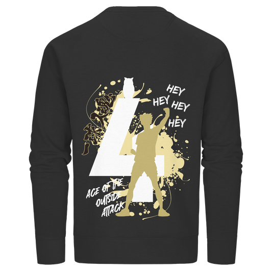 "Ace Of The Outside Attack" Back Organic Unisex Sweatshirt