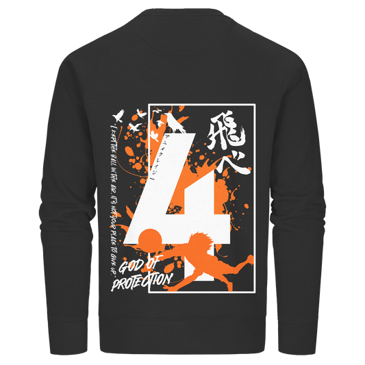 "God Of Protection" Back Organic Unisex Sweatshirt