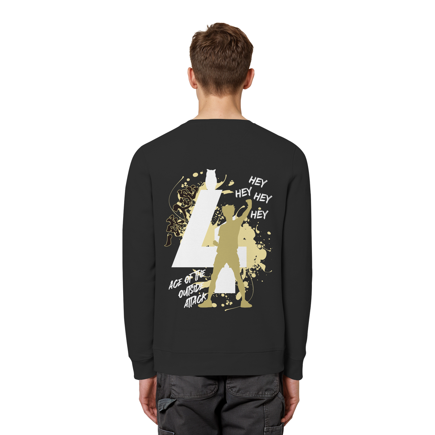 "Ace Of The Outside Attack" Back Organic Unisex Sweatshirt