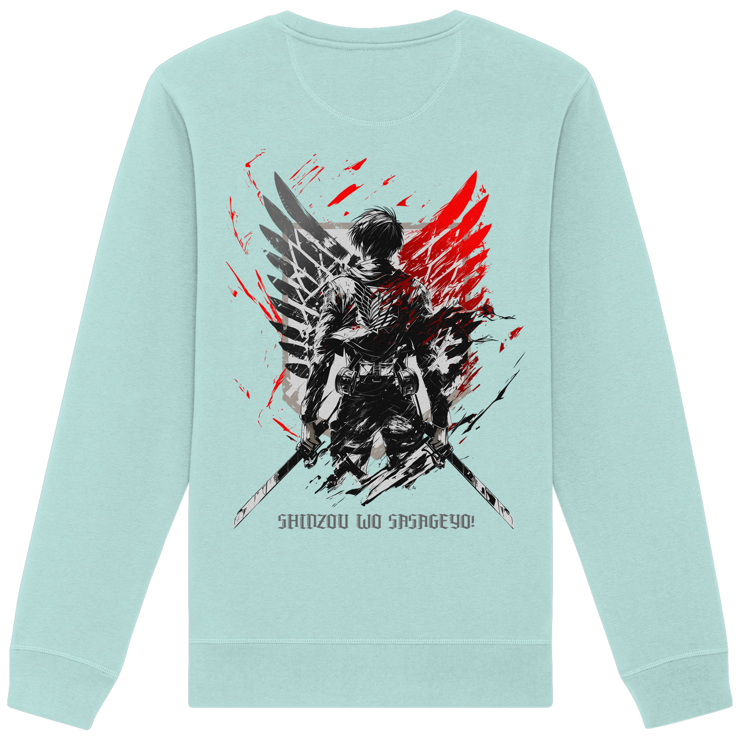 "Wings of Resolve" Back Organic Unisex Sweatshirt