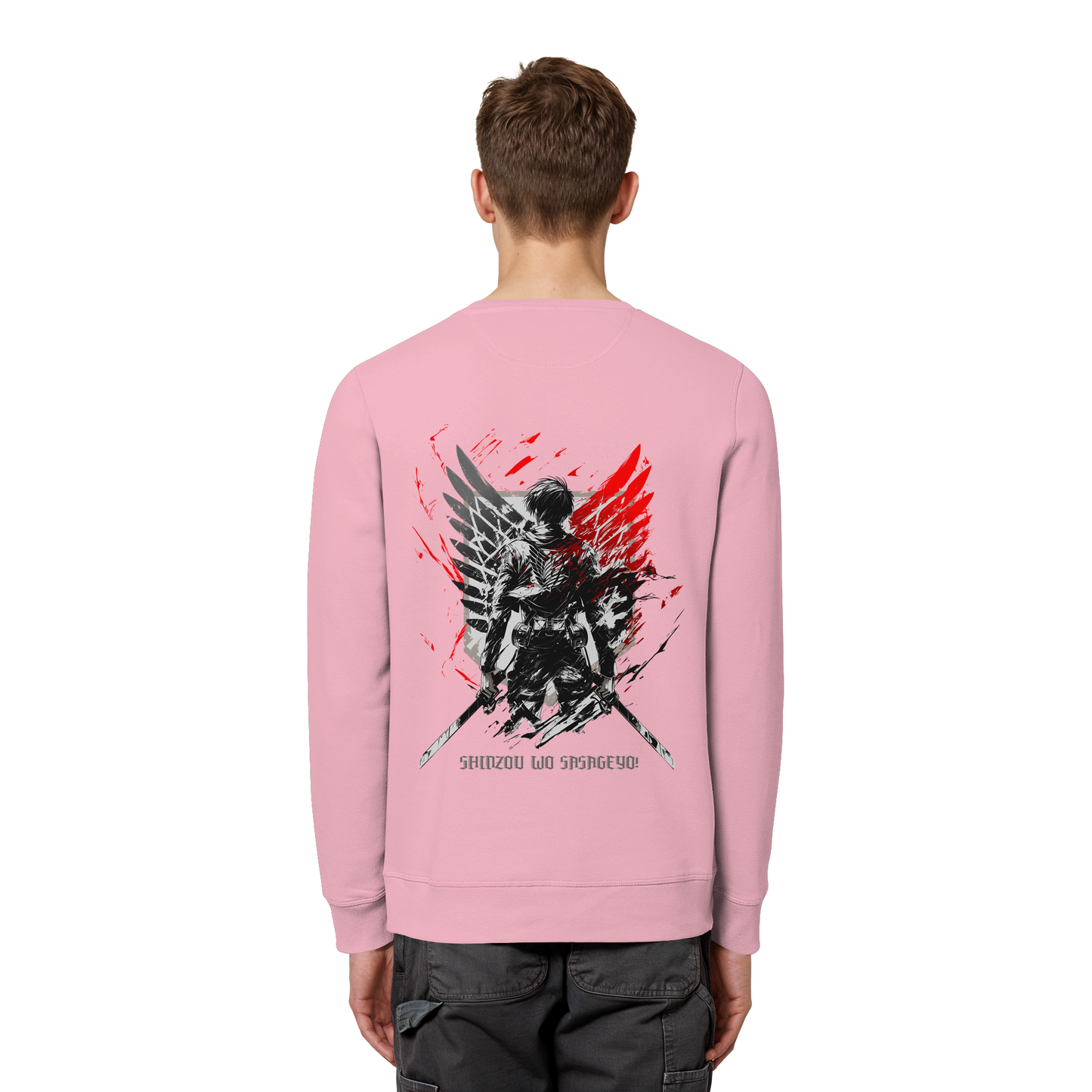 "Wings of Resolve" Back Organic Unisex Sweatshirt