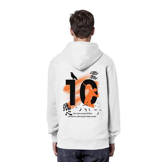 "Little Titan" Back White Organic Classic Hoodie