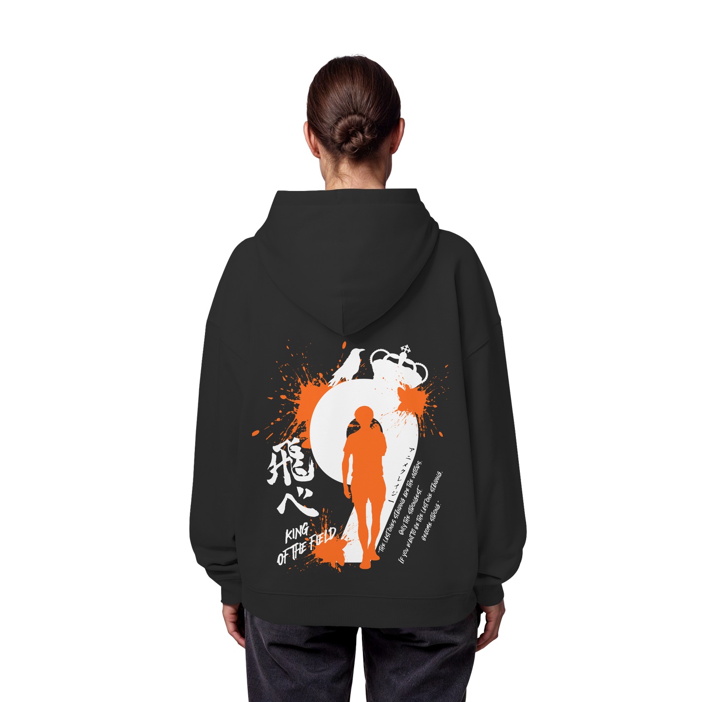"King Of The Field" Back Organic Oversize Hoodie