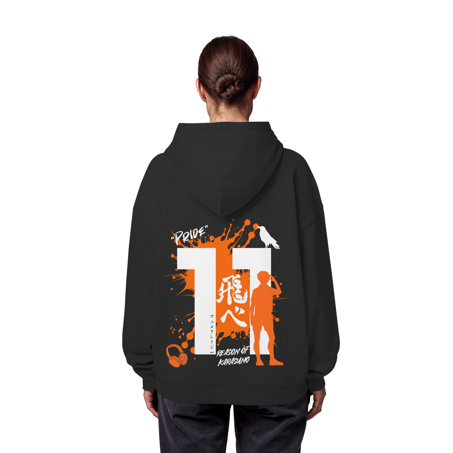 "Pride" Back Black - Organic Oversize Hoodie