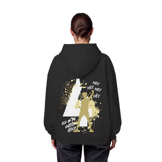 "Ace Of The Outside Attack" Back Organic Oversize Hoodie