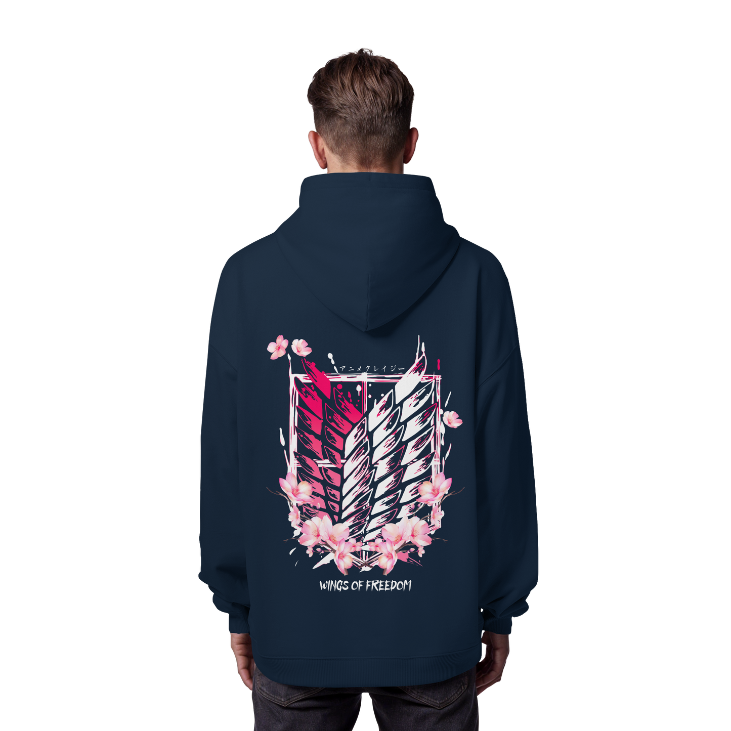 "Petals of Liberation“ Back Organic Oversize Hoodie