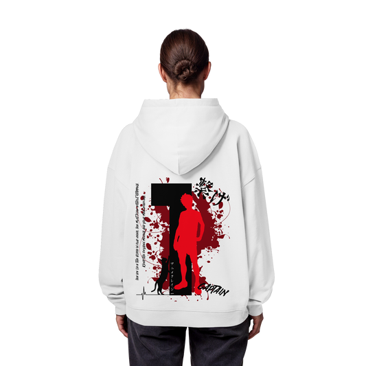 "Captain" Back Organic Oversize Hoodie