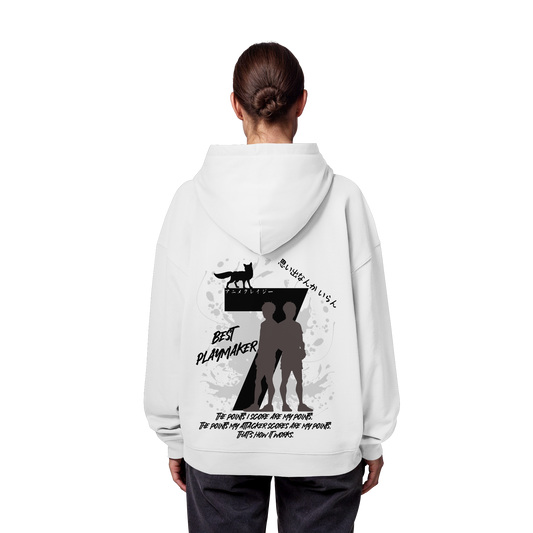 "Best Playmaker" Back Organic Oversize Hoodie