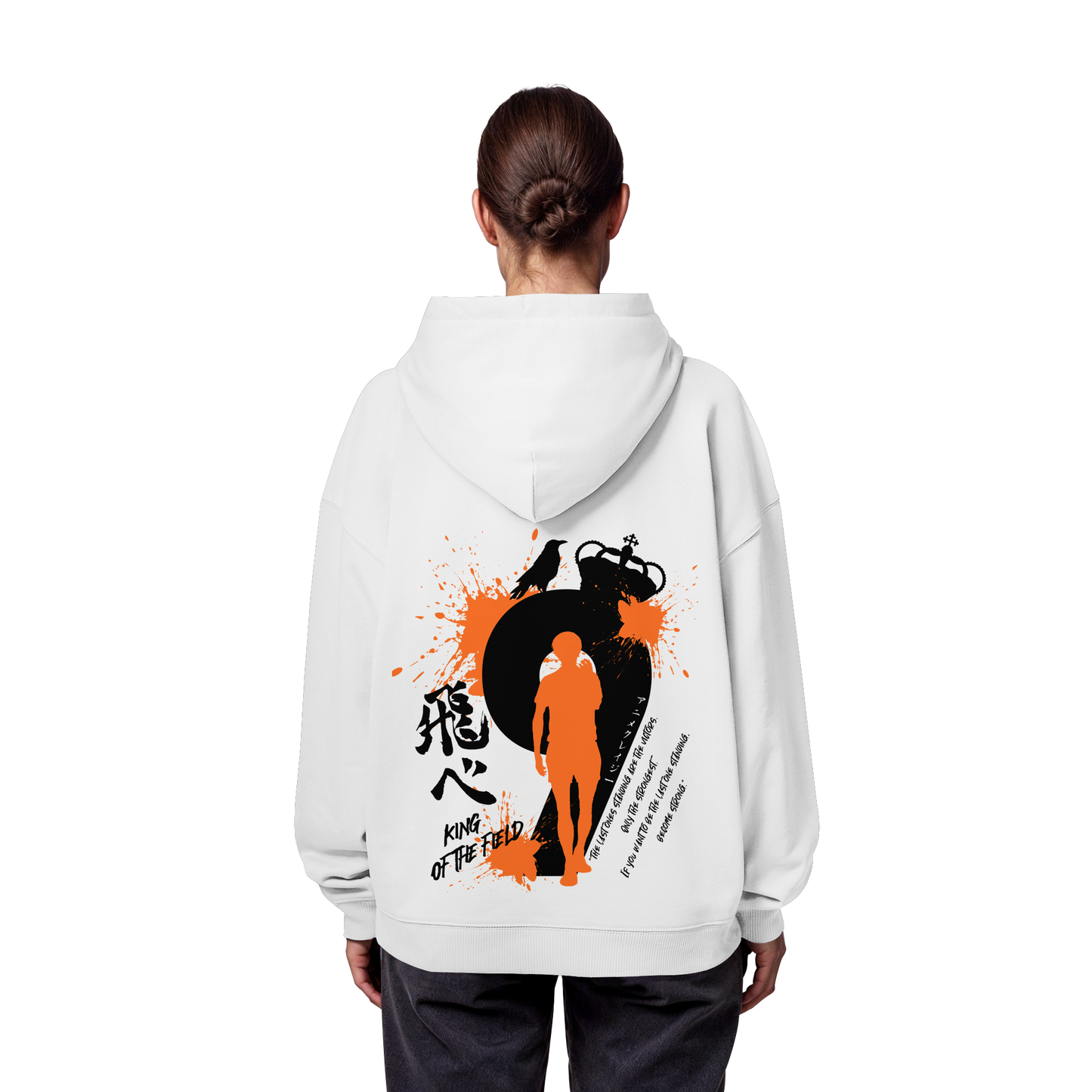 "King Of The Field" Back Organic Oversize Hoodie