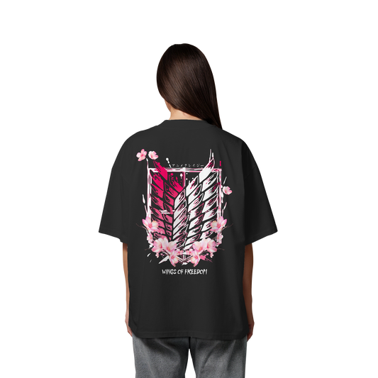 "Petals of Liberation“ Back Organic Oversized Shirt