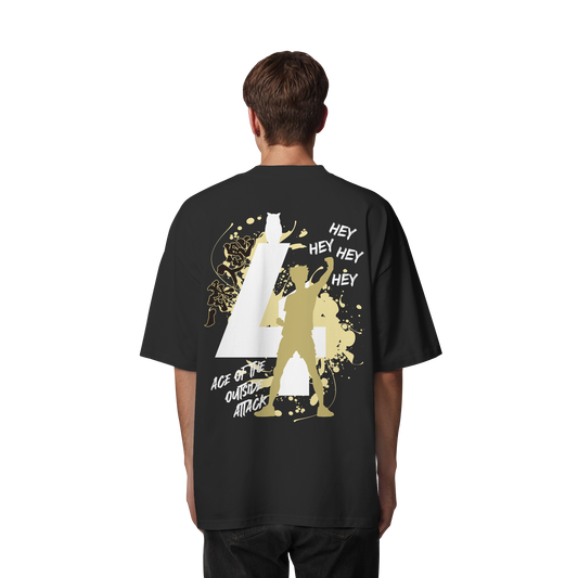 "Ace Of The Outside Attack" Back Organic Oversize Shirt