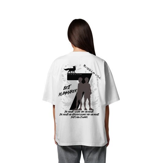"Best Playmaker" Back Organic Oversize Shirt
