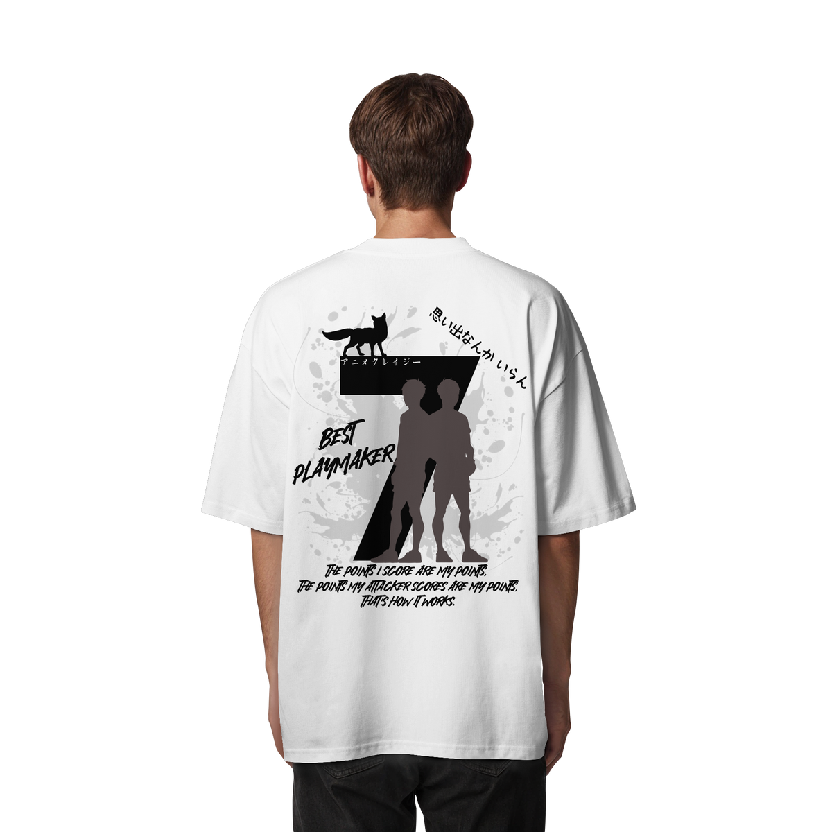 "Best Playmaker" Back Organic Oversize Shirt