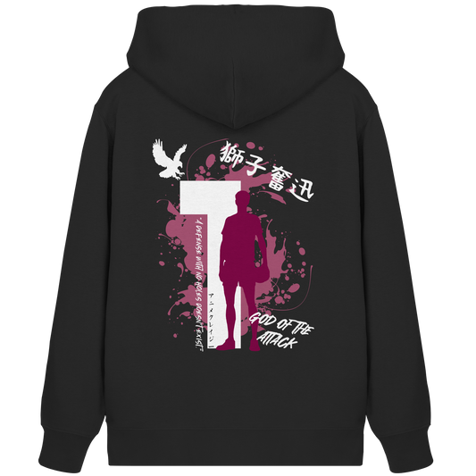 "God Of The Attack" Black Organic Zipper