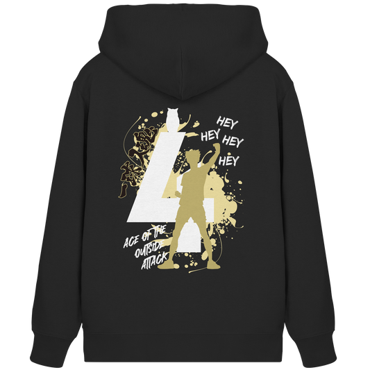 "Ace Of The Outside Attack" Black Organic Zipper